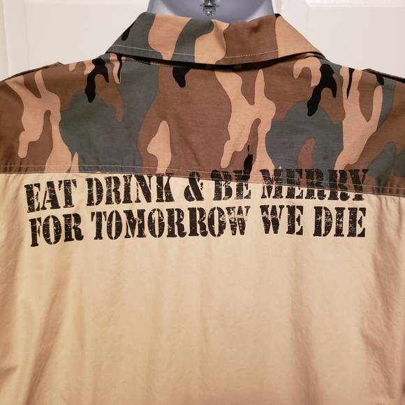 Dragon Fly Button Down Shirt Camouflage Size XL - Picture 3 of 5